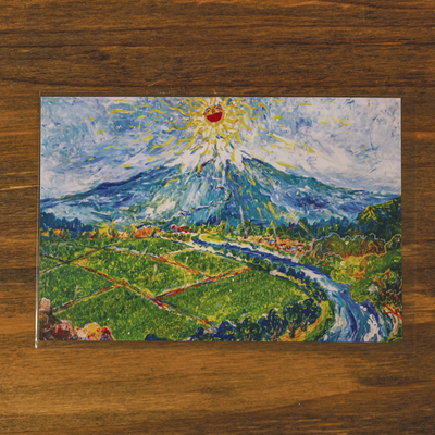 ポストカード　鳥海山　１枚入　｜　秋田　鳥海山　山形　山　由利本荘　仁賀保　にかほ　太陽