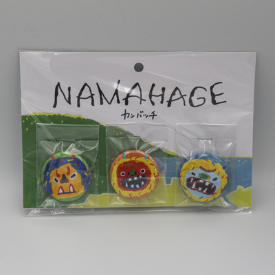 缶バッチ 3個セット なまはげ|なまはげ 秋田土産