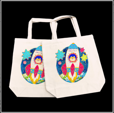 トートバッグ　B4 サイズ｜秋田犬　なまはげ　秋田土産　宇宙　ロケット