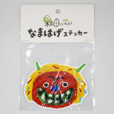 ステッカー　なまはげ　耐候性　中粘着　１枚入　約 8 &times; 8 cm