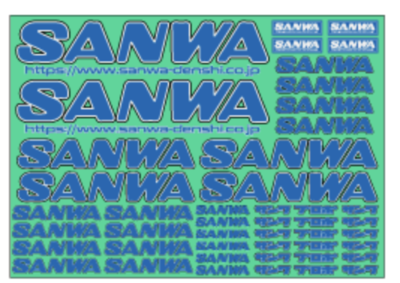 【サンワ】107A90537A SANWAデカール2 ブルー