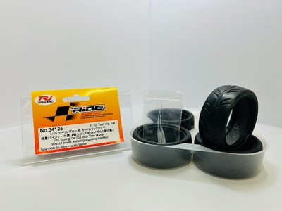 【ライド】34125 1/10ツーリングカー用24mmカットスリックタイヤ軽量Ltインナー付き　4個入り