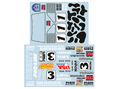 AS7834　Team Mooデカールセット【RC10T Cliff Lett Edition】