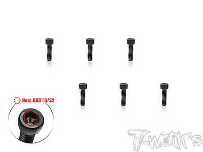 【T-Work's】SS-440H-38　キャップヘッドスクリュー【4-40 x 3/8インチ/6本入 】