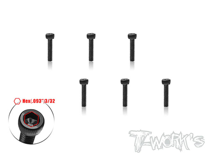【T-Work's】SS-440H-12　キャップヘッドスクリュー【4-40 x 1/2インチ/6本入 】