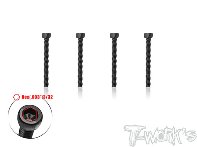 【T-Work's】SS-440H-1　キャップヘッドスクリュー【4-40 x 1インチ/4本入 】
