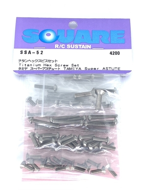 【スクエア】SSA-52　チタンヘックスビスセット　タミヤスーパーアスチュート用