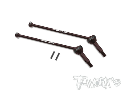 【T-Work's】C-RC10-4WD-F　スチール製フロントCVDセット【アソシRC10 4WD】