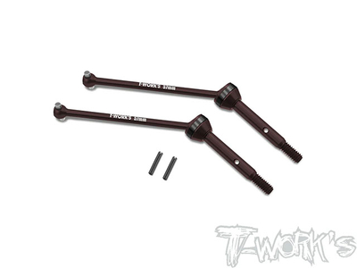 【T-Work's】C-RC10-4WD-R　スチール製リヤCVDセット+2mm【アソシRC10 4WD】
