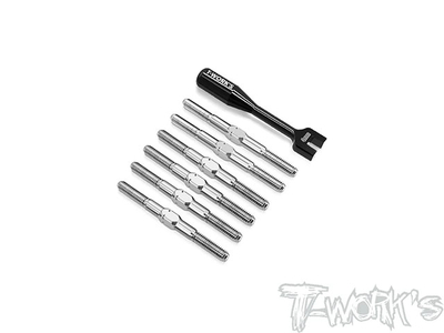 【T-Work's】TB-RC10B84　64チタン製ターンバックルセット【アソシB84/84D用】