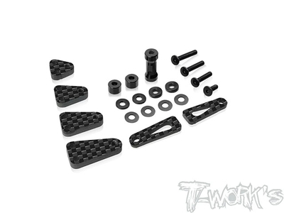 【T-Work's】TE-B84-A　グラファイトバッテリーホルダーセット【アソシB84/B84D】