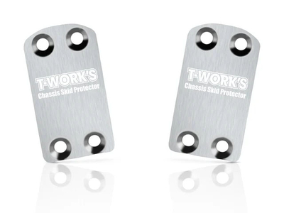 【T-Work's】TO-220-B84　ステンレス製リヤシャーシスキッドプロテクター【アソシB84/B84D】