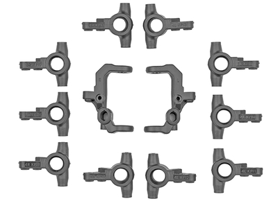 【アソシエイテッド】AS71214　FT キャスター＆ステアリングブロックV2【カーボン/B7/T7/SC7】