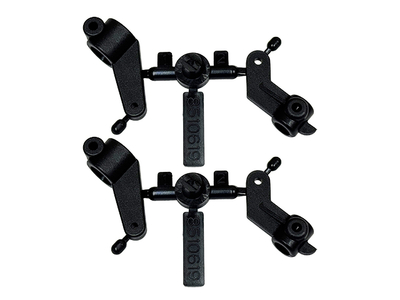 【アソシエイテッド】AS7365　インラインステアリングブロック＆リアハブキャリア【0度/ブラック/RC10】