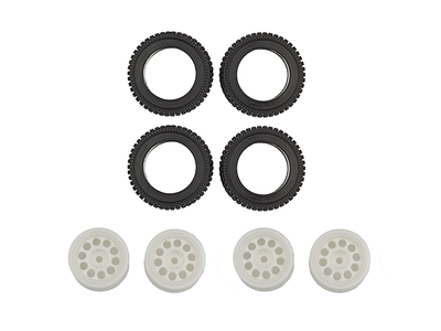 【アソシエイテッド】AS31965　ホイール＆タイヤ＆インナーフォームセット【RC10 4x4 Rally】