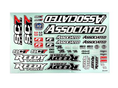 【アソシエイテッド】AS71224   デカールシート【RC10SC7】