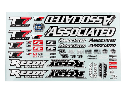 【アソシエイテッド】AS71225   デカールシート【RC10T7】