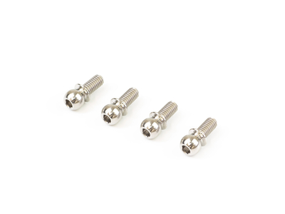 TS148　4.85mmチタンアッパーピボットボールスタッド（M3x6mm/4個）