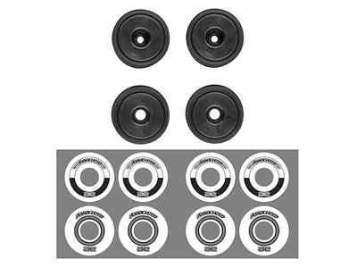 【アソシエイテッド】AS8696 ホイールセット・ブラック【RC10F6 Classic】