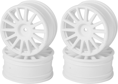 【LCレーシング】C8059 25mmホイール 14本スポーク 12mmHEX ホワイト 4個入