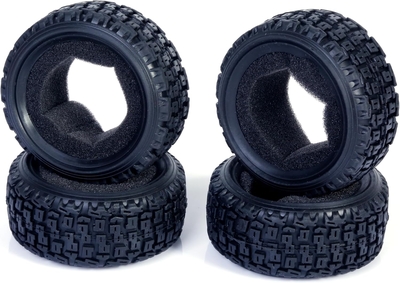 【LCレーシング】C8081 1/10 ラリータイヤ 25&deg;＆インナーフォーム 4個入