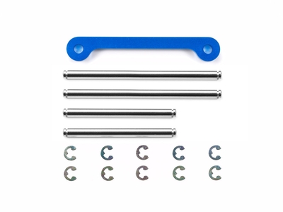 【タミヤ】OP.1695 ステンレスサスシャフト&アルミサポートブリッジ (GF-01、WR-02)