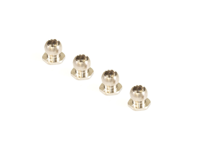 TS150　ローマウントロアアームボール 4.9mm（-1mm/シルバー/4個）