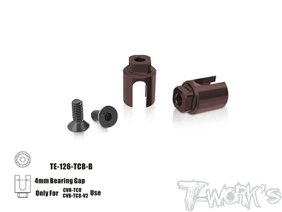 【T-Work's】TE-126-TC8-B　スプリングスチール製フロントスプールカップBBアダプター【TC8】