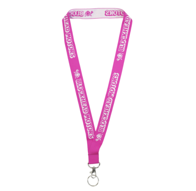 BHM898　BLOCKHEAD MOTORS ネックストラップ【ピンク】