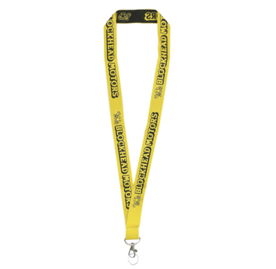 BHM265　BLOCKHEAD MOTORS ネックストラップ【イエロー】