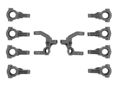 AS92577　カーボン製キャスター・ステアリングブロックセット【RC10B7.1】