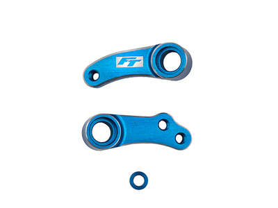 AS92561　FT アルミ製ステアリングベルクランク・ブルー【RC10B84】