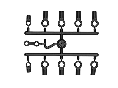 AS7837	ショックロッドエンドセット【ブラック/RC10】