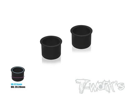 【T-Work's】TT-120-A-17-BK ツールスタンド用追加スペーサー【20mm&rarr;17mm/ブラック・2個入】