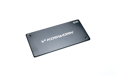 KOS04243　ブラックスチールバッテリーウェイト（ショートサイズ） 50g 94X46X1.5mm