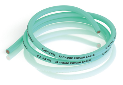 【CAYOTE】CYECW06　CAYOTE 13AWG スリムシリコンワイヤー 1M オーロラグリーン 外径3.5ｍｍ