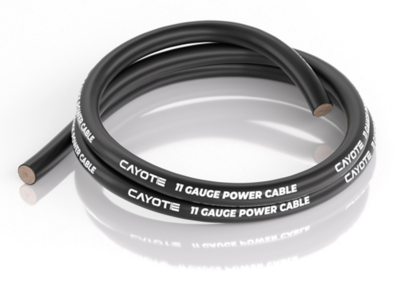 【CAYOTE】CYECW05　CAYOTE 11AWG スリムシリコンワイヤー 1M ブラック 外径4.5ｍｍ