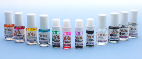 ABC】色毛刷毛付きクリアパーツ専用塗料 クリアレッド 品番 62901