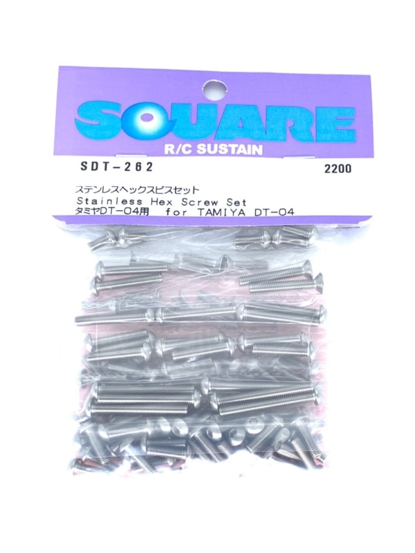 スクエア】SDT-262 ステンレスヘックスビスセット タミヤDT-04用