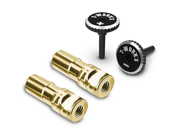 T-Work's】EA-042-5-BB クイックロックバッテリーコネクター5mm【黒/黒