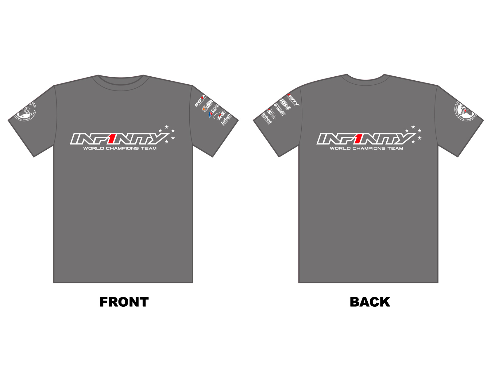 A00972XL INFINITY チームTシャツ（グレー）2XLサイズ | GAGA