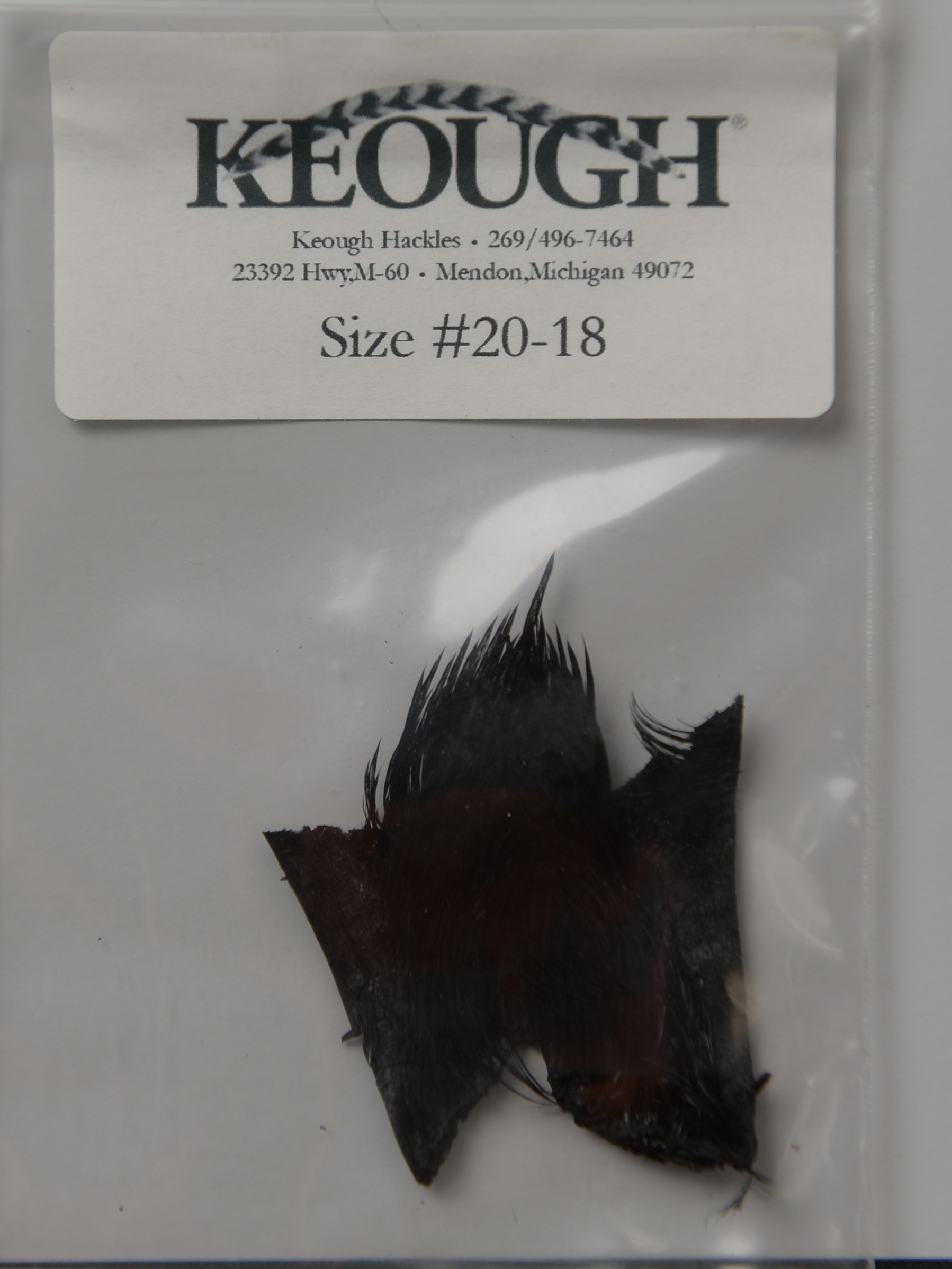 キーオ｜フライマテリアル｜ハックルパッチ｜#20-18｜Hackle Patch