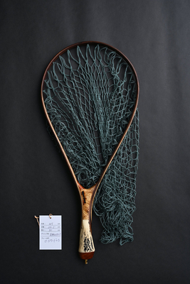 【OUTLET20％OFF】ワイズカスタム｜ランディングネット｜45cm｜グリップ：花梨・スタッグ｜ネット：MDシーグリーン｜ストレート｜Wisecustom(12135)