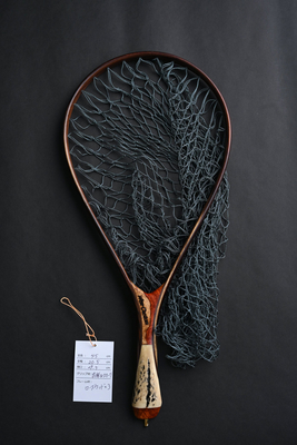 【OUTLET20％OFF】ワイズカスタム｜ランディングネット｜45cm｜グリップ：花梨・スタッグ｜ネット：シーグリーン｜ストレート｜Wisecustom(12144)