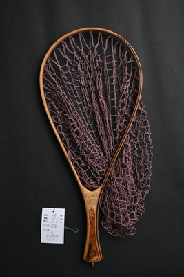 ワイズカスタム｜【会員5％OFF】ランディングネット｜45cm｜グリップ：花梨｜ネット：オーキッド｜ハンドメイド｜ストレート｜Wisecustom(12162)
