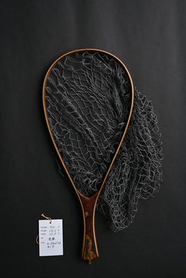 ワイズカスタム｜【会員5%OFF】ランディングネット｜40cm｜グリップ：花梨（プレミアム）｜ネット：スレートグレー｜ハンドメイド｜ストレート｜Wisecustom(12196)