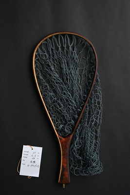 【会員5%OFF】｜ワイズカスタム｜ランディングネット｜35cm｜グリップ：花梨（プレミアム）｜ネット：ミディアムシーグリーン｜ハンドメイド｜Wisecustom(12241)