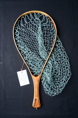 ワイズカスタム｜【会員5％OFF】ランディングネット｜45cm｜グリップ：花梨｜ネット：MDシーグリーン｜ハンドメイド｜ストレート｜Wisecustom(12923)