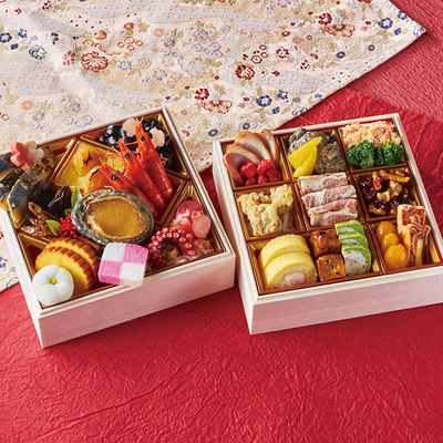 　和洋二段重おせち『雅』みやび　冷凍・年越しそば（４人前）付き　送料込　１２月２５日～30日着限定