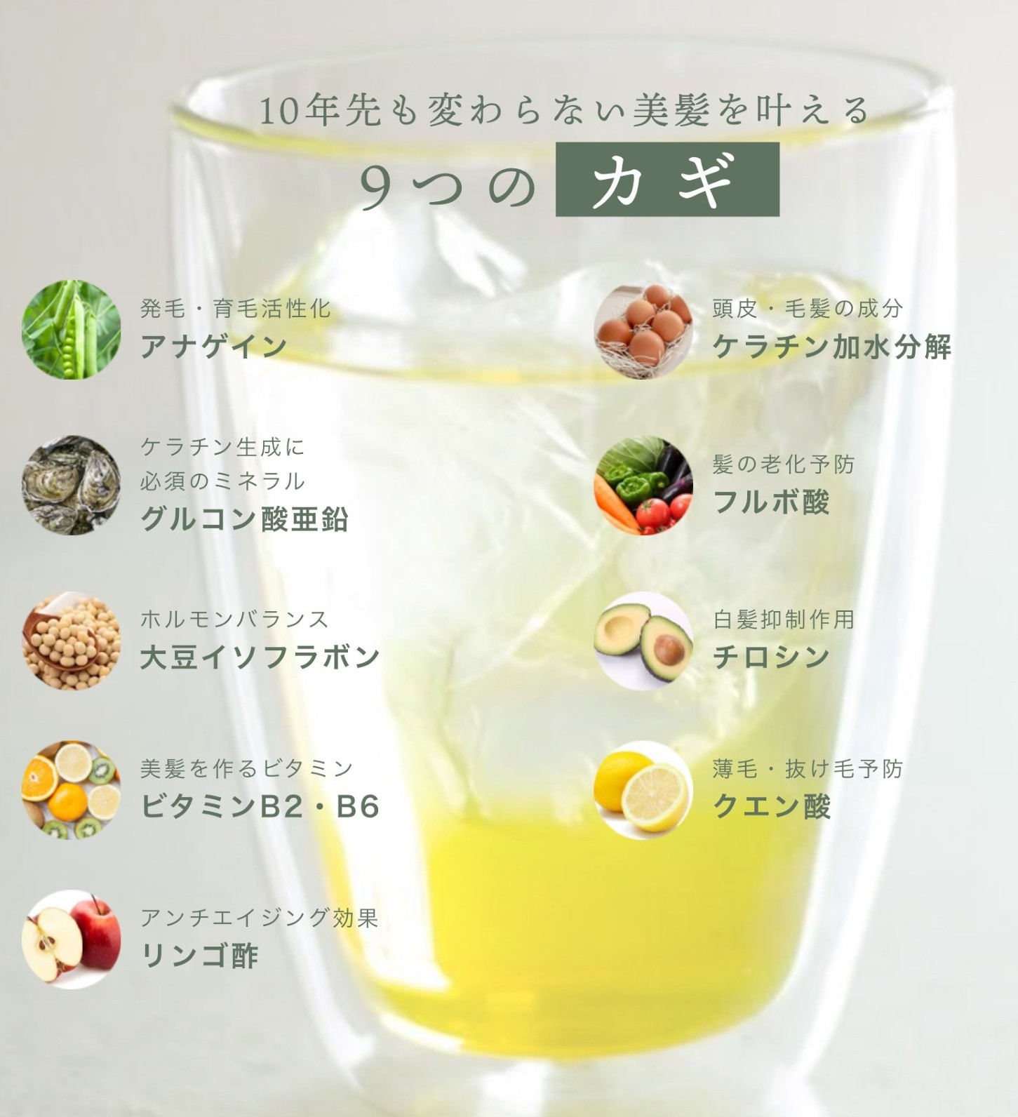 業界初！飲むヘアケア　育毛に必成分配合成分配合🌱